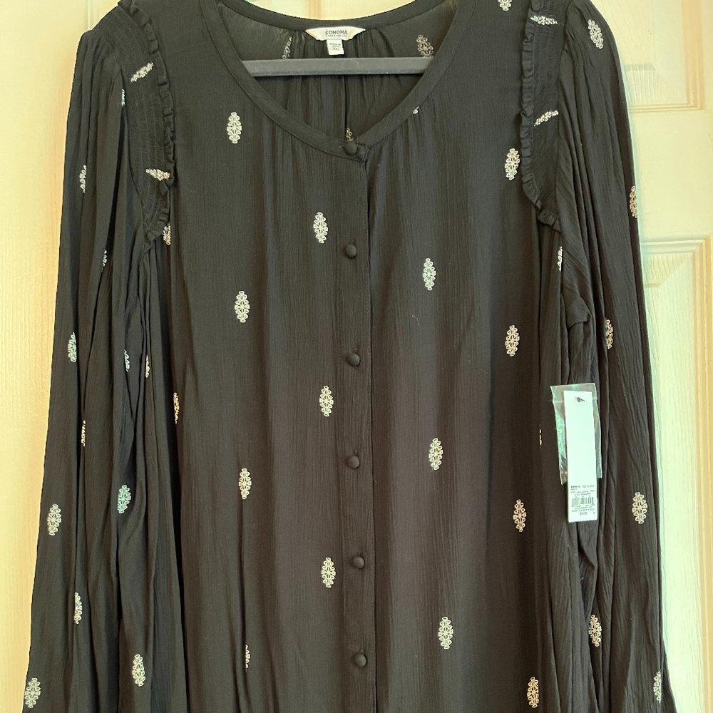 Misses Sonoma Peasant Blouse Size XL NWT
